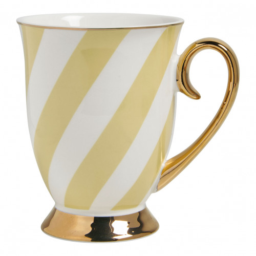 Taza a rayas Madame de Récamier – Amarillo pastel
