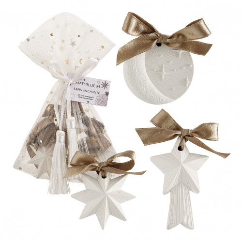 Bolsa con 3 Decoraciones Perfumadas – Colección Celestial Celebration – Fragancia Sapin Enchanté