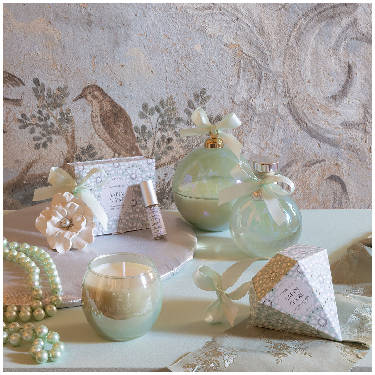 Diamante con cerámicas perfumadas - Pino escarchado