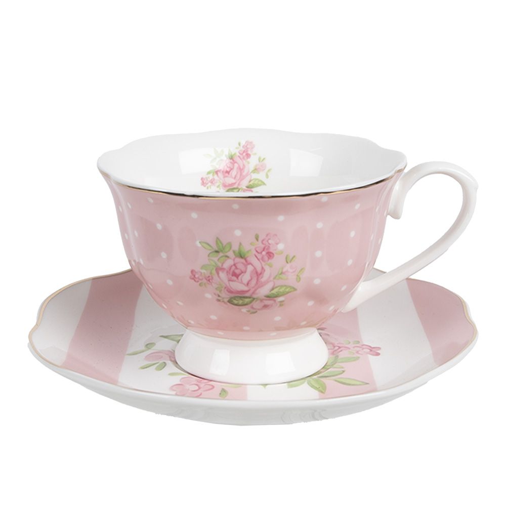 Taza romática rosa